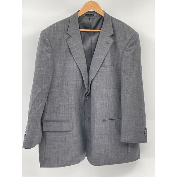 Cricketeer Suit Jacket Sport Coat Blazer Men Size 50R‎ Gray Wool